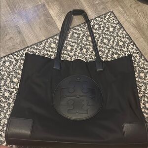 Tory Burch Black Tote Bag with Logo